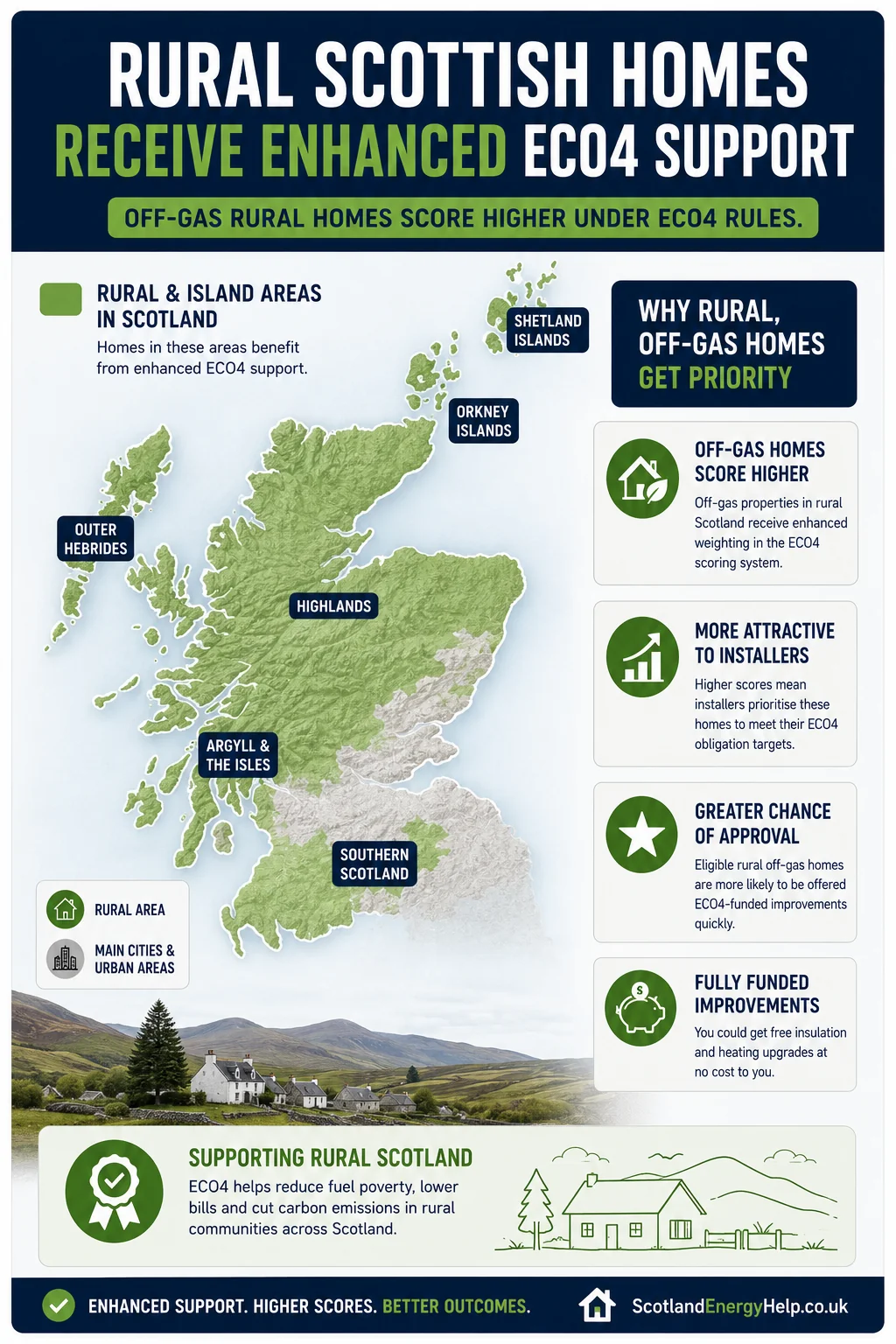 Rural Scottish homes receive enhanced ECO4 support